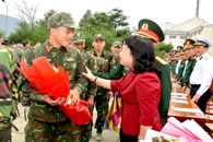 Đắk Lắk tiễn lực lượng quân đội hoàn thành nhiệm vụ giúp dân trong Chiến dịch Quang Trung