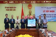Tiếp nhận kinh phí tài trợ, ủng hộ 71 căn nhà đại đoàn kết cho người nghèo tỉnh Đắk Lắk 